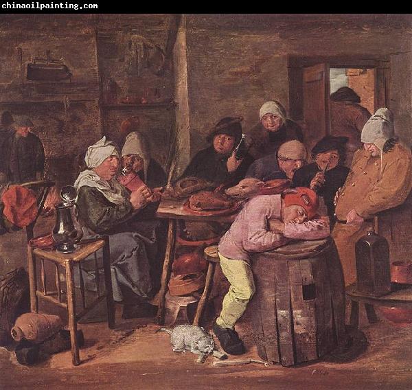 Adriaen Brouwer Das Schlachtfest