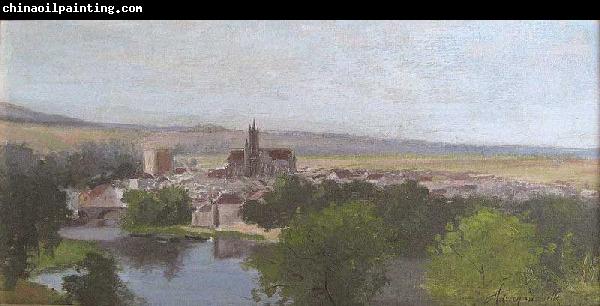 Adrien Lavieille Vue de Moret-sur-Loing