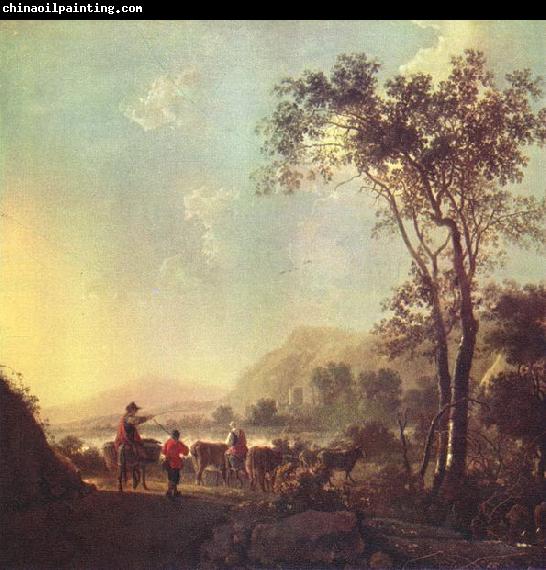 Aelbert Cuyp Landscape with herdsman and cattle