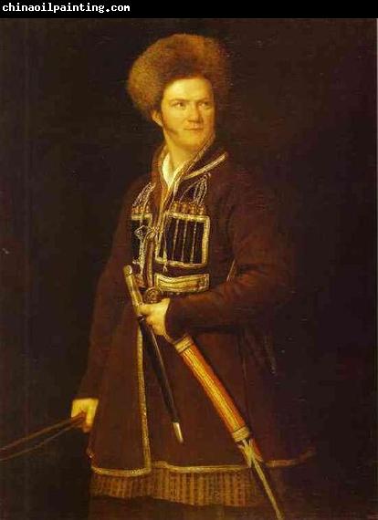 Aleksander Orlowski Self-portrait in Cossack's dress.