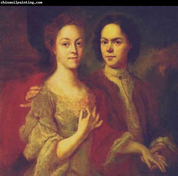 Aleksei Matveev Selfportrait with wife