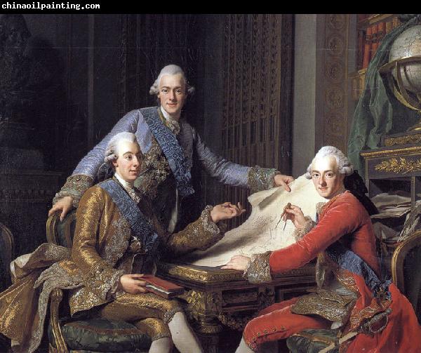 Alexander Roslin Gustav III of Sweden, and his brothers