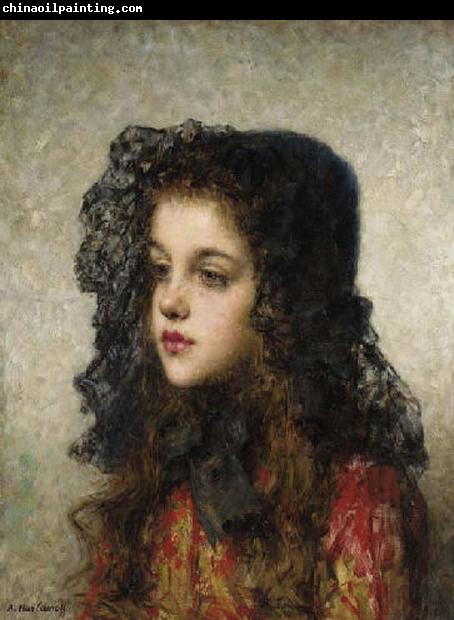 Alexei Harlamov Little Girl with Veil