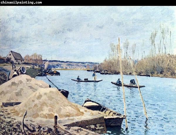 Alfred Sisley Seine bei Port Marly, Mit dem Sandhaufen