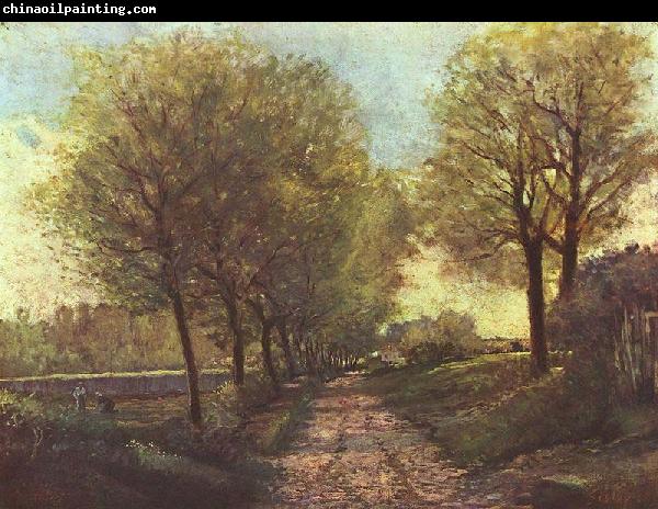 Alfred Sisley Baumallee bei einem Stadtchen