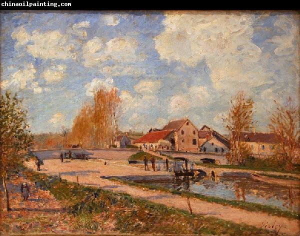 Alfred Sisley The Bourgogne Lock at Moret, Spring