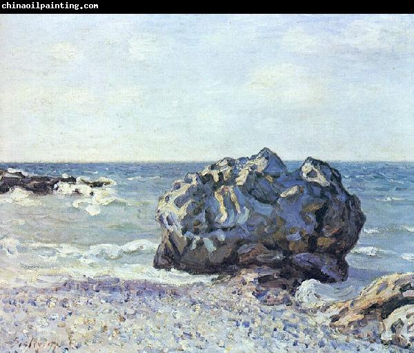 Alfred Sisley Bucht von Langland mit Felsen