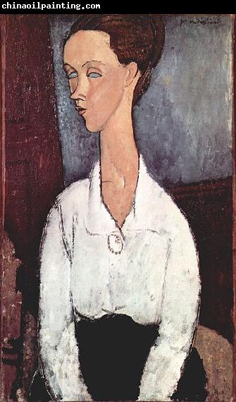 Amedeo Modigliani Portrat der Lunia Czechowska mit weiber Bluse