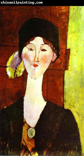 Amedeo Modigliani Portrait of Beatrice Hastings before a door