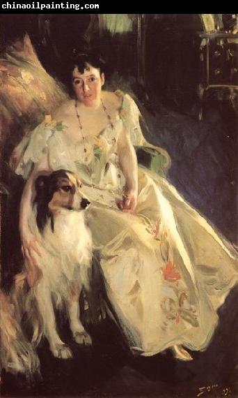 Anders Zorn Portrait of Mrs Bacon