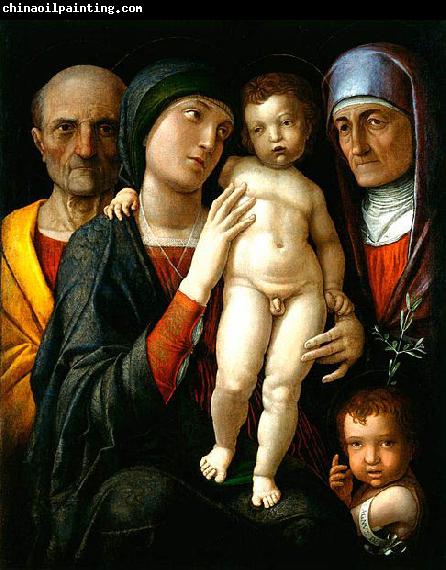 Andrea Mantegna Hl. Familie mit Hl. Elisabeth und Johannesknaben