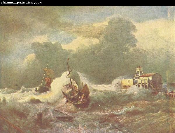 Andreas Achenbach Leuchtturm bei Ostende