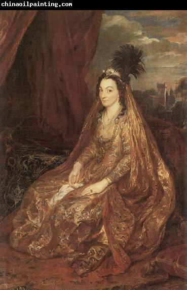 Anthony Van Dyck Portrat der Elisabeth oder Theresia Shirley in orientalischer Kleidung