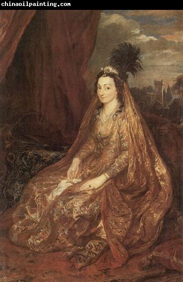 Anthony Van Dyck Portrat der Elisabeth oder Theresia Shirley in orientalischer Kleidung