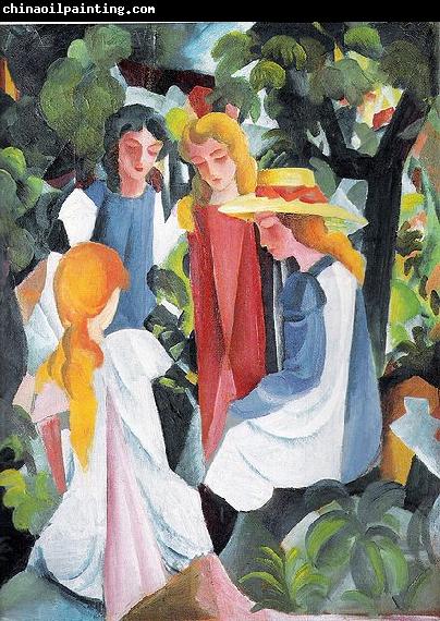 August Macke Vier Madchen