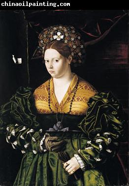 BARTOLOMEO VENETO Portrait of a Lady in a Green Dress