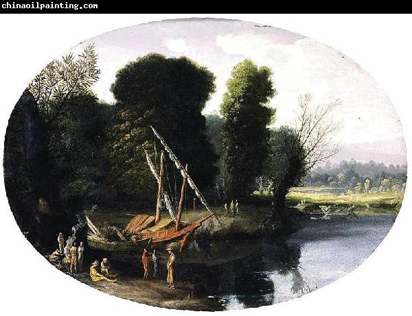 BONZI, Pietro Paolo Italianate River Landscape