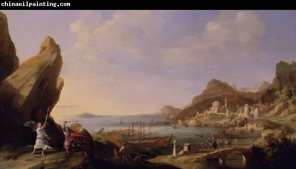 Bartholomeus Breenbergh Coastal Landscape with Balaam and the Ass