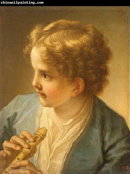 Benedetto Luti Boy with the flute by tuscan painter Benedetto Luti