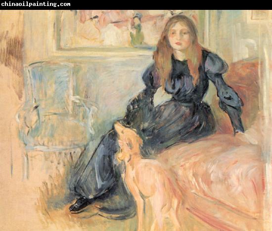 Berthe Morisot Julie Manet and her Greyhound, Laertes