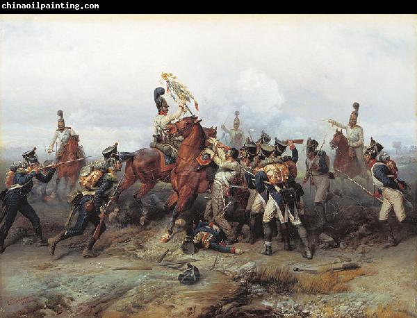 Bogdan Villevalde Feat of Cavalry Regiment at the battle of Austerlitz in 1805.