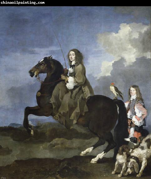 Bourdon, Sebastien Queen Christina of Sweden on Horseback