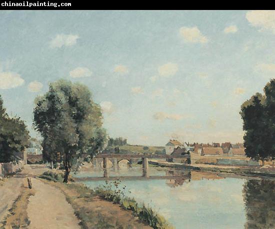 Camille Pissarro The Raolway Bridge at Pontoise