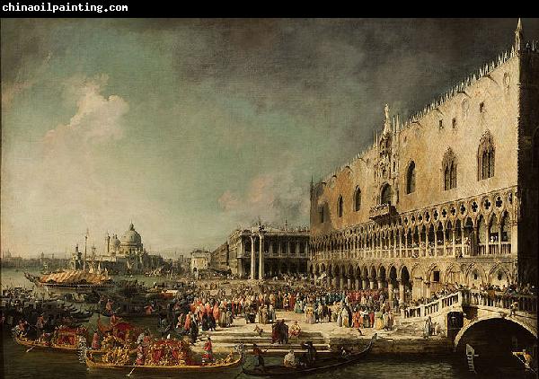 Canaletto The Reception of the French Ambassador Jacques Vincent Languet, Compte de Gergy at the Doge Palace