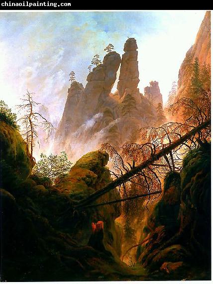 Caspar David Friedrich Felsenlandschaft im de:Elbsandsteingebirge