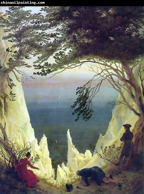 Caspar David Friedrich Chalk cliffs on Rugen by Caspar David Friedrich