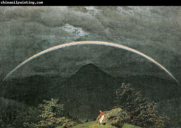 Caspar David Friedrich Gebirgslandschaft mit Regenbogen