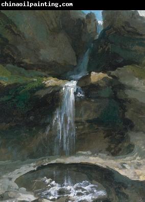 Caspar Wolf The Geltenbach Falls in the Lauenen Valley with an Ice Bridge