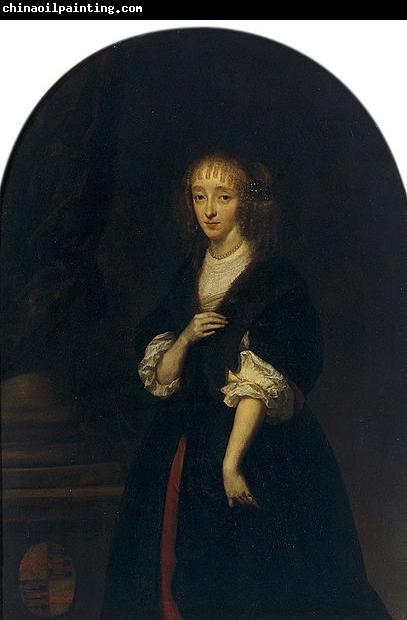 Casper Netscher Portrait of Jacoba Bicker