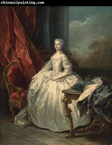 Charles Amedee Philippe Van Loo Portrait of Queen Marie Leczinska