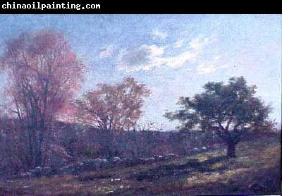 Charles Furneaux Landscape with a Stone Wall, oil painting of Melrose, Massachusetts by Charles Furneaux