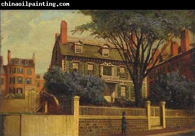 Charles Furneaux The Hancock House, oil painting by Charles Furneaux