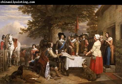 Charles Landseer Charles I holding a council of war at Edgecote on the day before the Battle of Edgehill