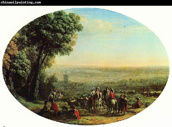 Claude Lorrain Belagerung von La Rochelle durch die Truppen Ludwigs XIII., Oval