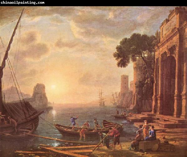 Claude Lorrain Hafen beim Sonnenuntergang