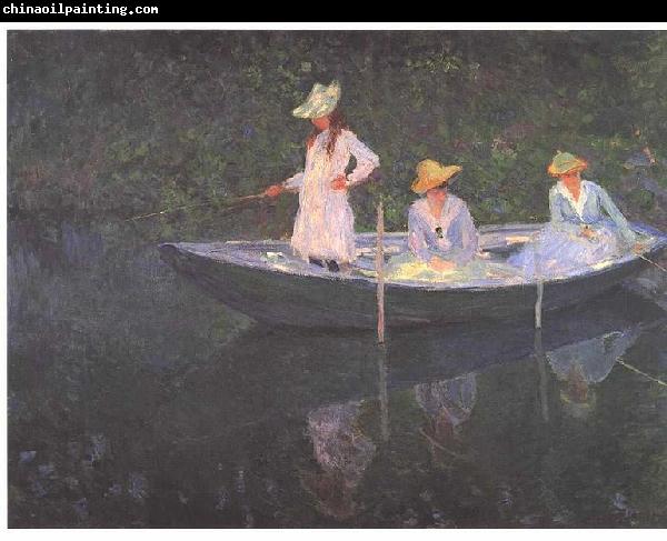 Claude Monet En Norvegienne. La barque a Giverny