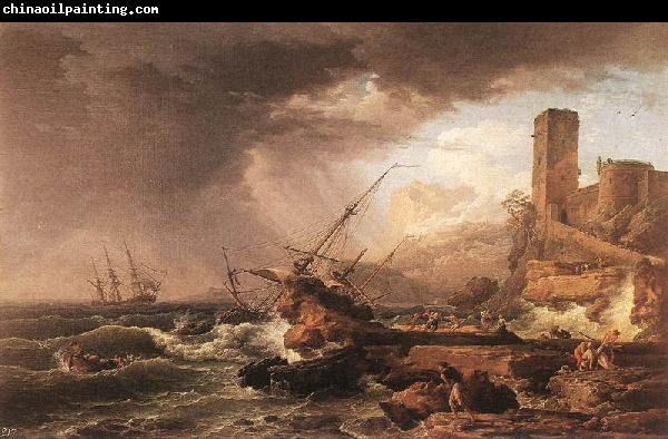 Claude-joseph Vernet Storm with a Shipwreck