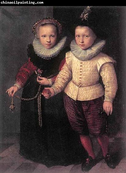 Cornelis Ketel Double Portrait of a Brother and Sister