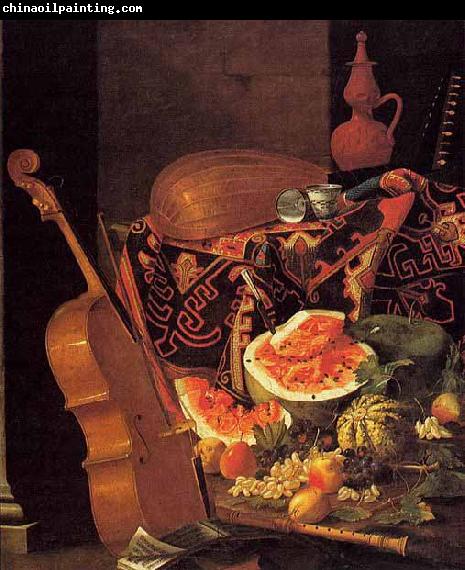 Cristoforo Munari Still-Life with Musical Instruments and Fruit