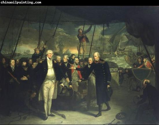 Daniel Orme Duncan Receiving the Surrender of de Winter at the Battle of Camperdown, 11 October 1797