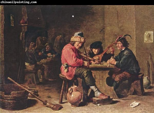 David Teniers the Younger Drei musizierende Bauern