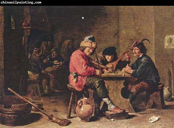 David Teniers the Younger Drei musizierende Bauern