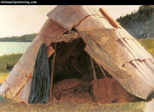 Eastman Johnson Ojibwe Wigwam at Grand Portage