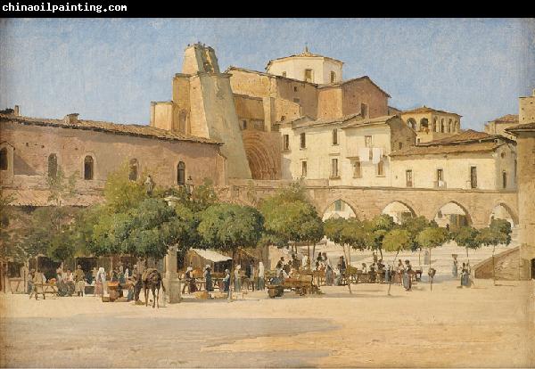 Edvard Petersen The square in Sulmona