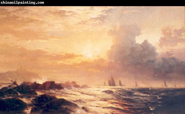 Edward Moran Yachting at Sunset