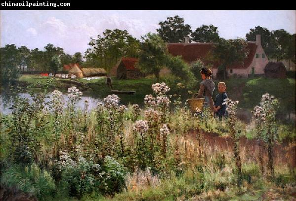 Emile Claus The river Lys at Astene